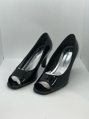 Sexy Black High Heel Peep Toe Pumps By Cloudwalkers. Size 11 Wide Width.